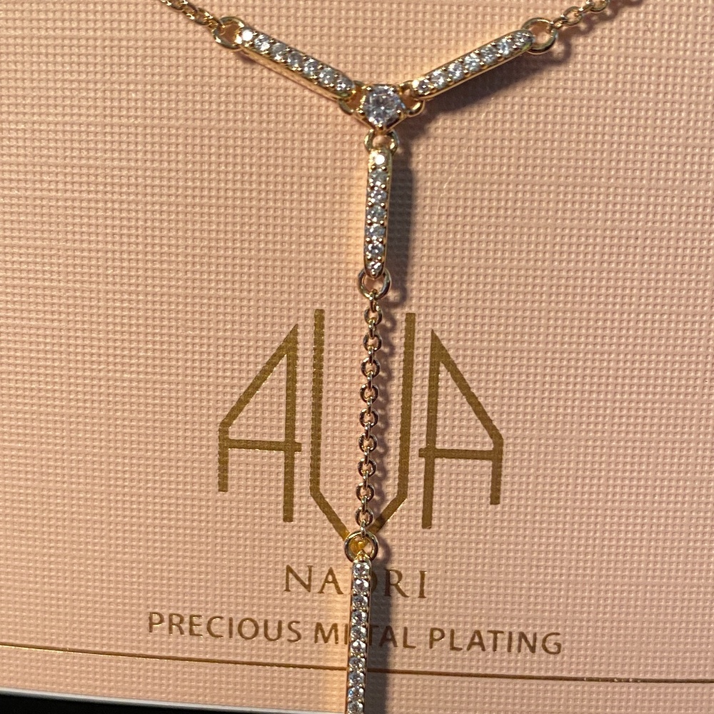 AVA NADRI Cubic Zirconia Pavé Lariat Necklace - Picture 2 of 7